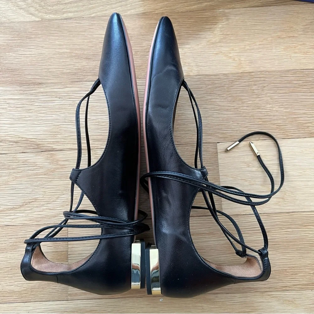 Aquazzura Christy laced up flats in size 36 - Picture 3 of 5